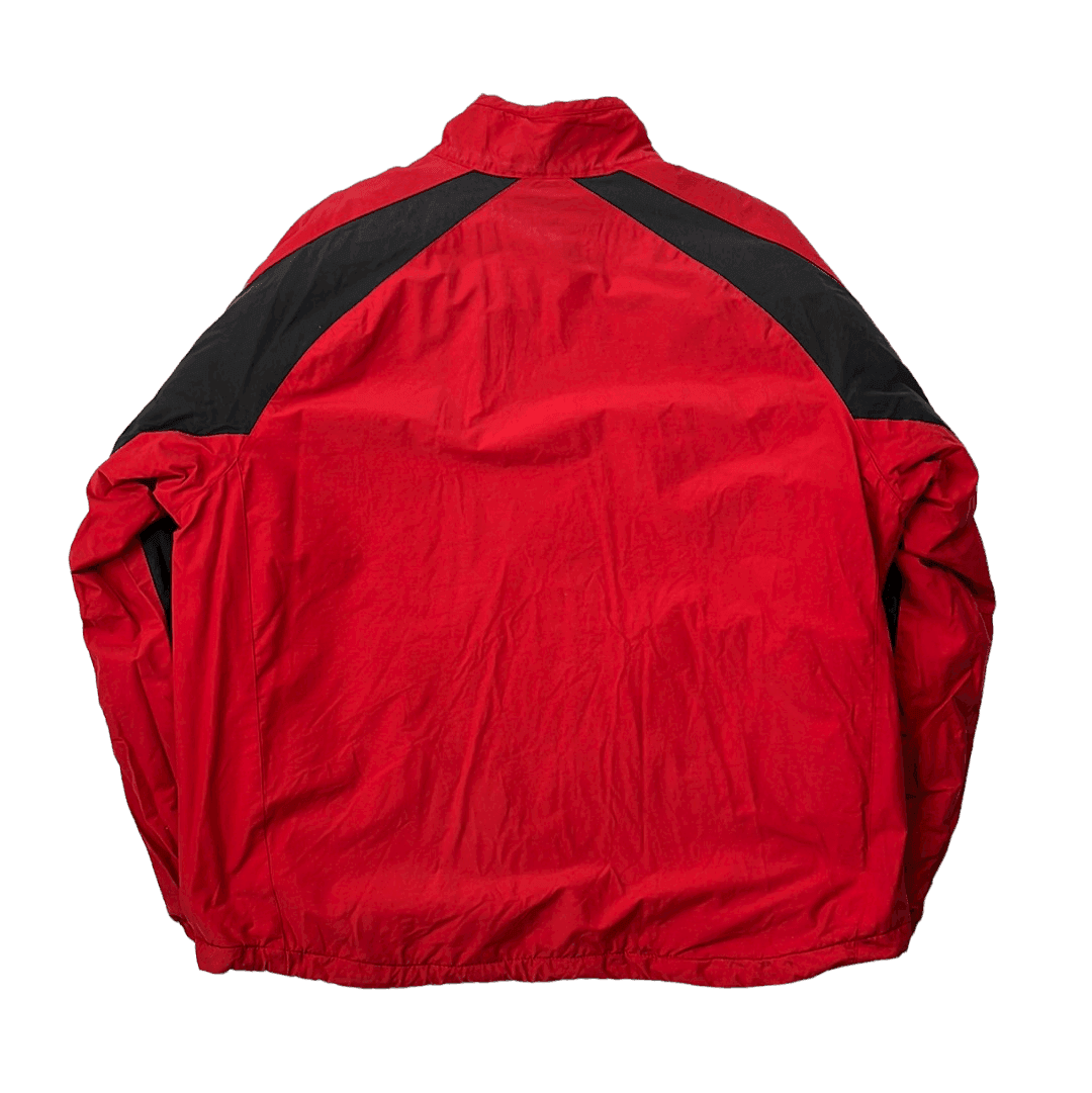 Vintage Red + Grey Ralph Lauren Polo Sport Reversible Fleece/ Jacket - Extra Large - The Streetwear Studio