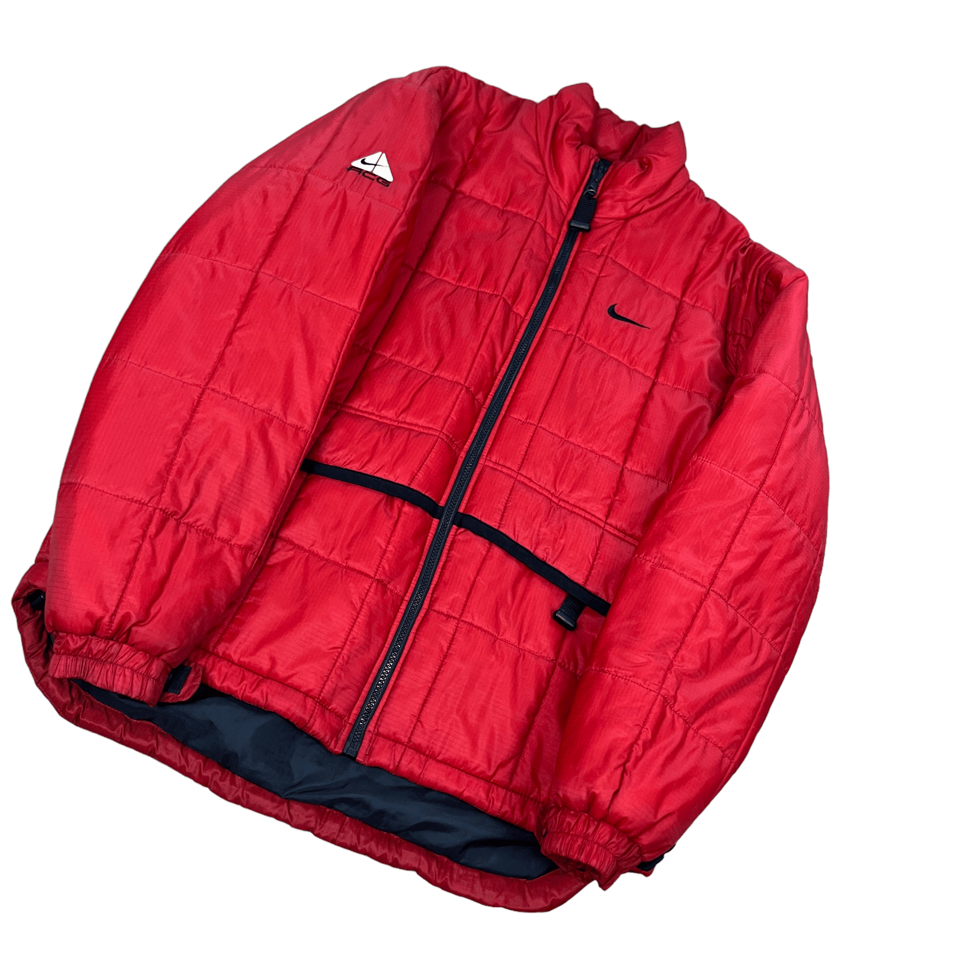 Vintage Red Nike ACG Puffer Coat - Extra Large - The Streetwear Studio