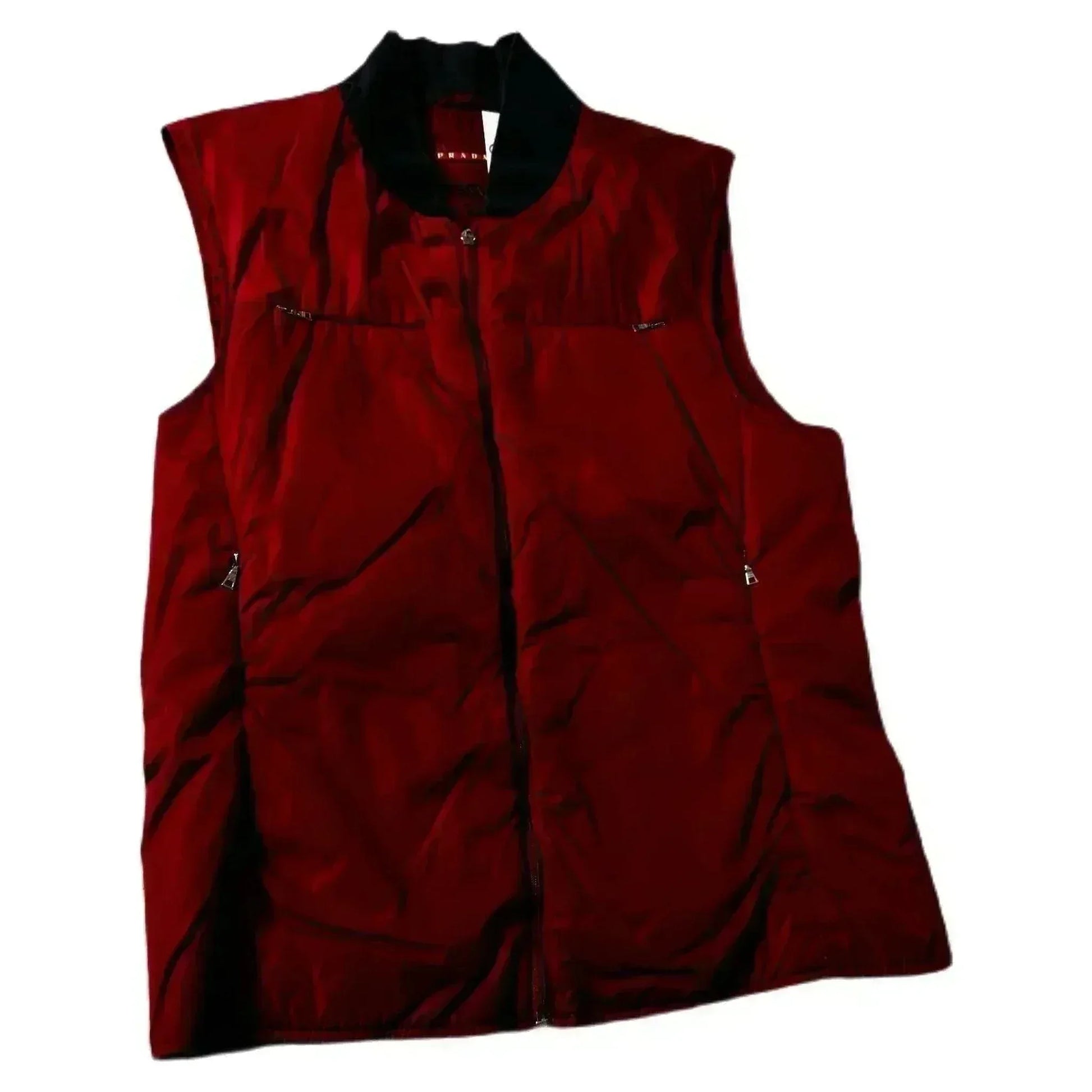 Vintage Red Prada Gilet - M | The Streetwear Studio