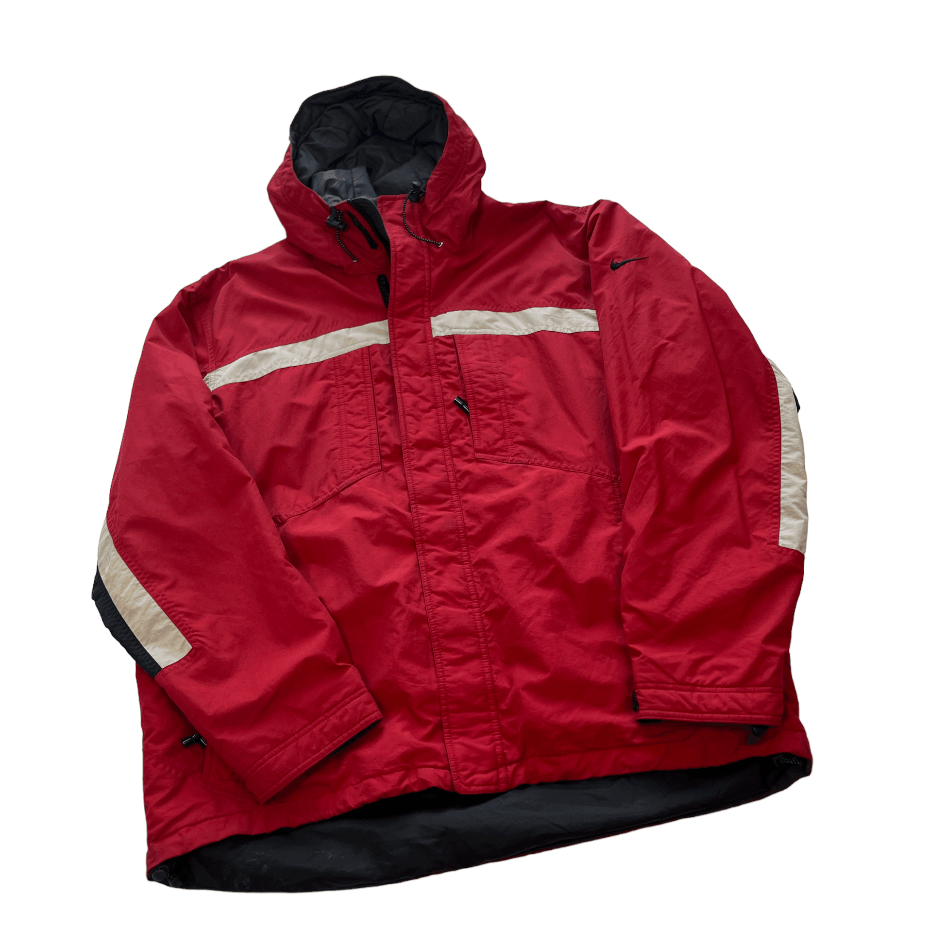 Vintage Red + White Nike Jacket - Extra Large - The Streetwear Studio