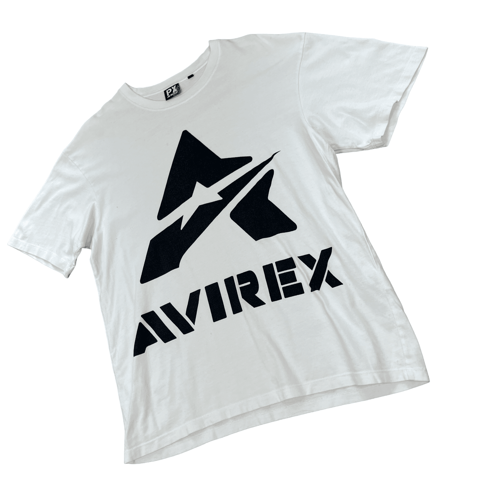 Vintage White Avirex Spell-Out Tee - Large - The Streetwear Studio