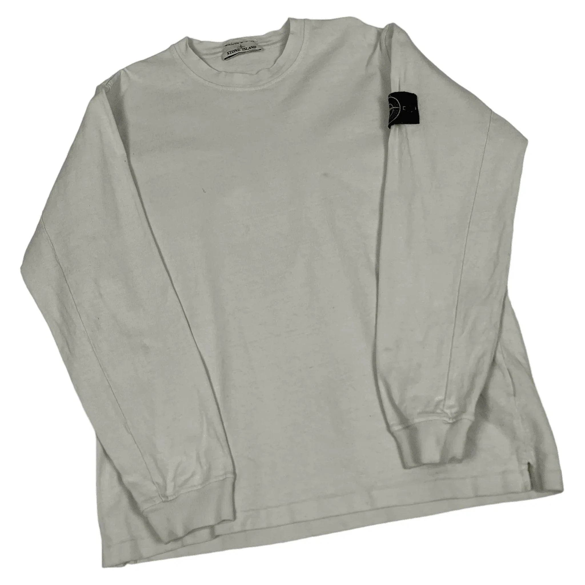 Vintage White Stone Island Sweatshirt - XL | The Streetwear Studio