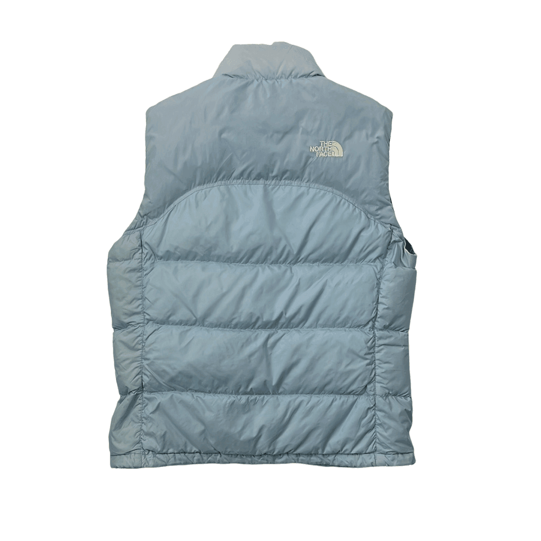 Vintage Women's Baby Blue The North Face (TNF) 700 Puffer Gilet - Medium - The Streetwear Studio