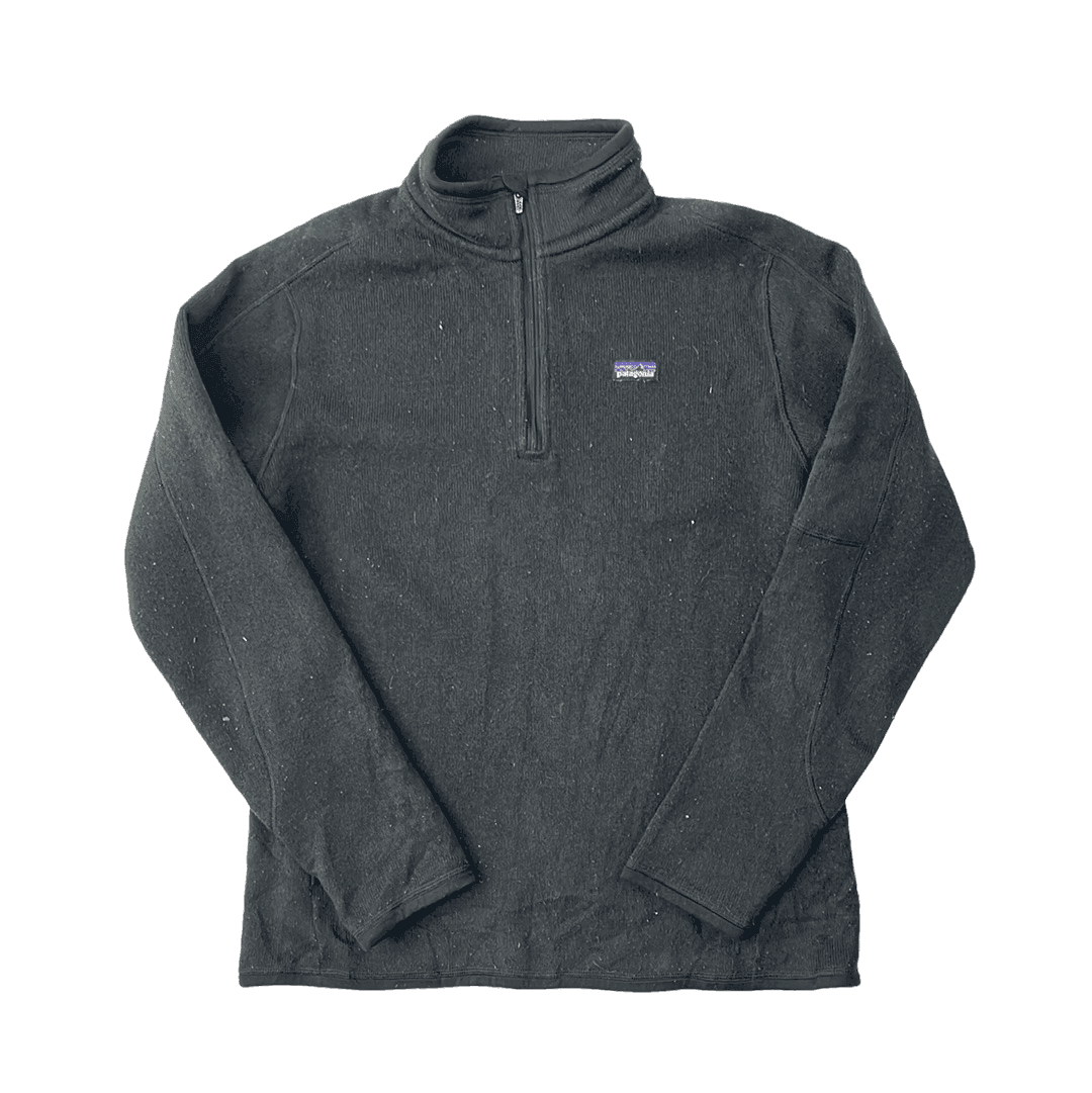 Vintage Women’s Black Patagonia Quarter Zip Fleece - Large - The Streetwear Studio