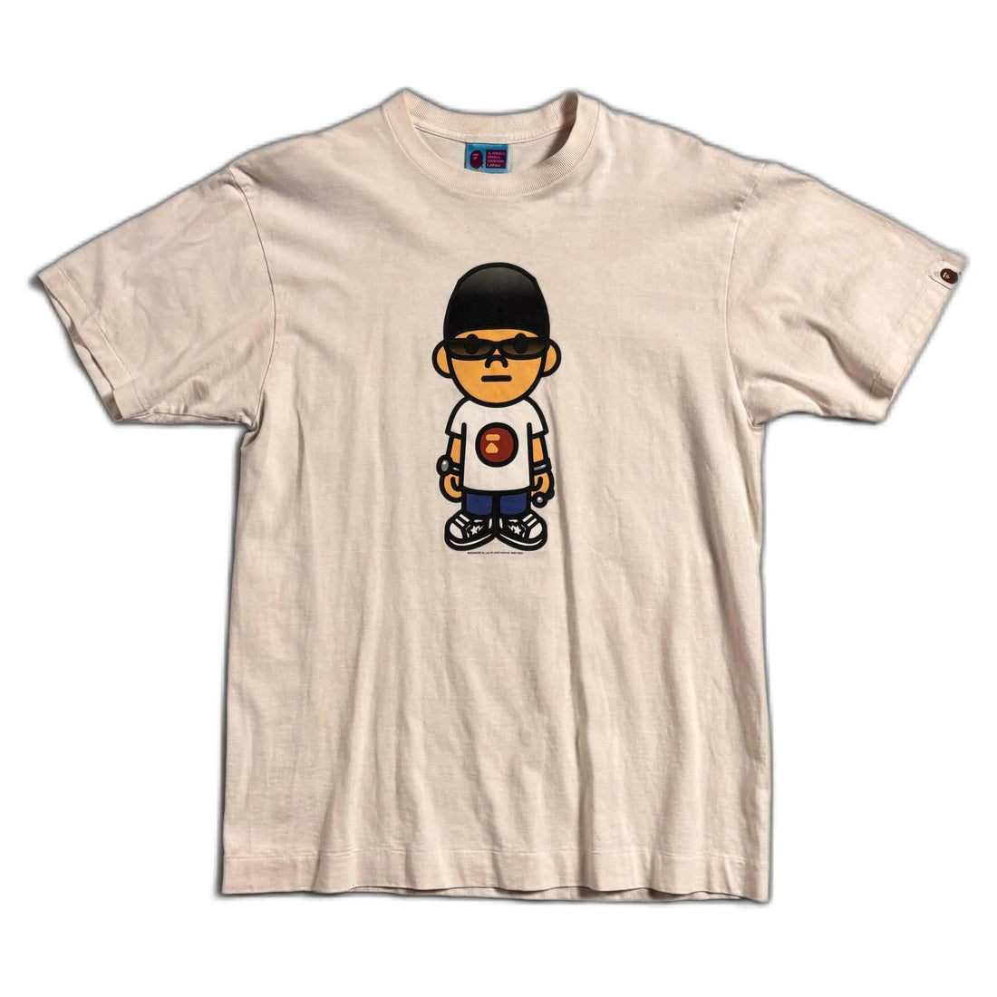 White A Bathing Ape (BAPE) Nigo Tee - L | The Streetwear Studio