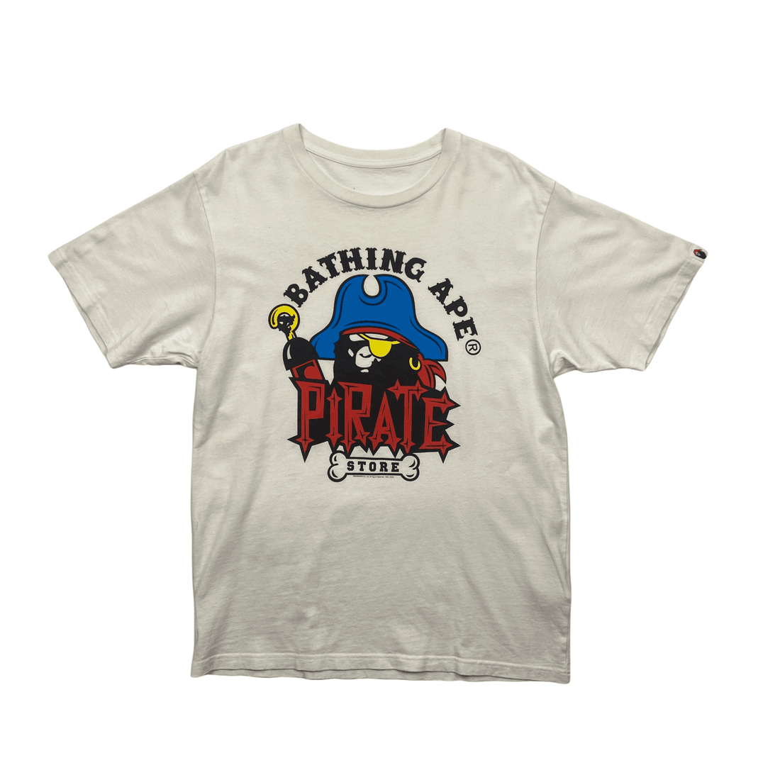 White A Bathing Ape (BAPE) Pirate Store Tee - Small - The Streetwear Studio