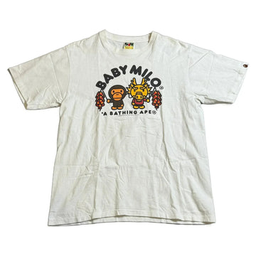 White A Bathing Ape (BAPE) Tee - L | The Streetwear Studio