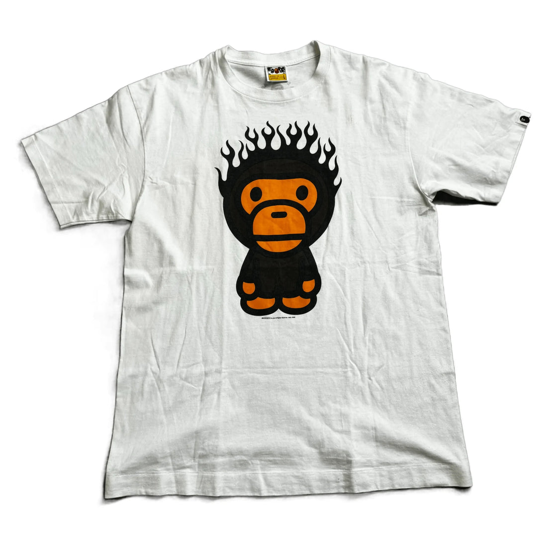 White A Bathing Ape (BAPE) Tee - L | The Streetwear Studio