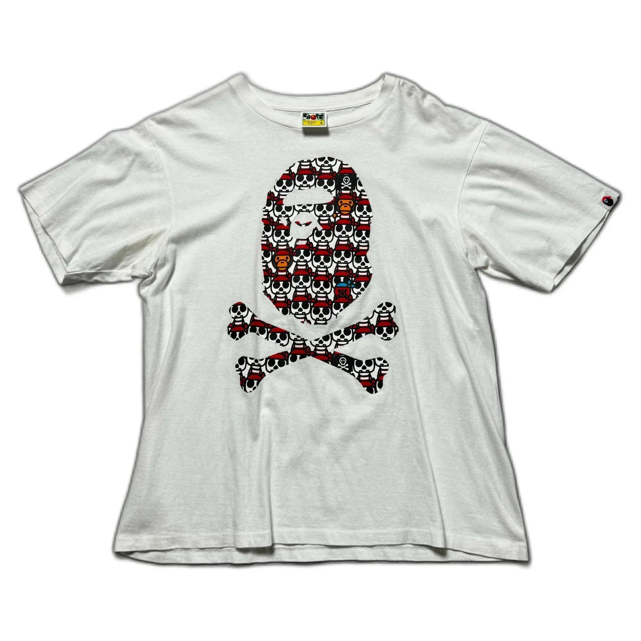 White A Bathing Ape (BAPE) Tee - L | The Streetwear Studio