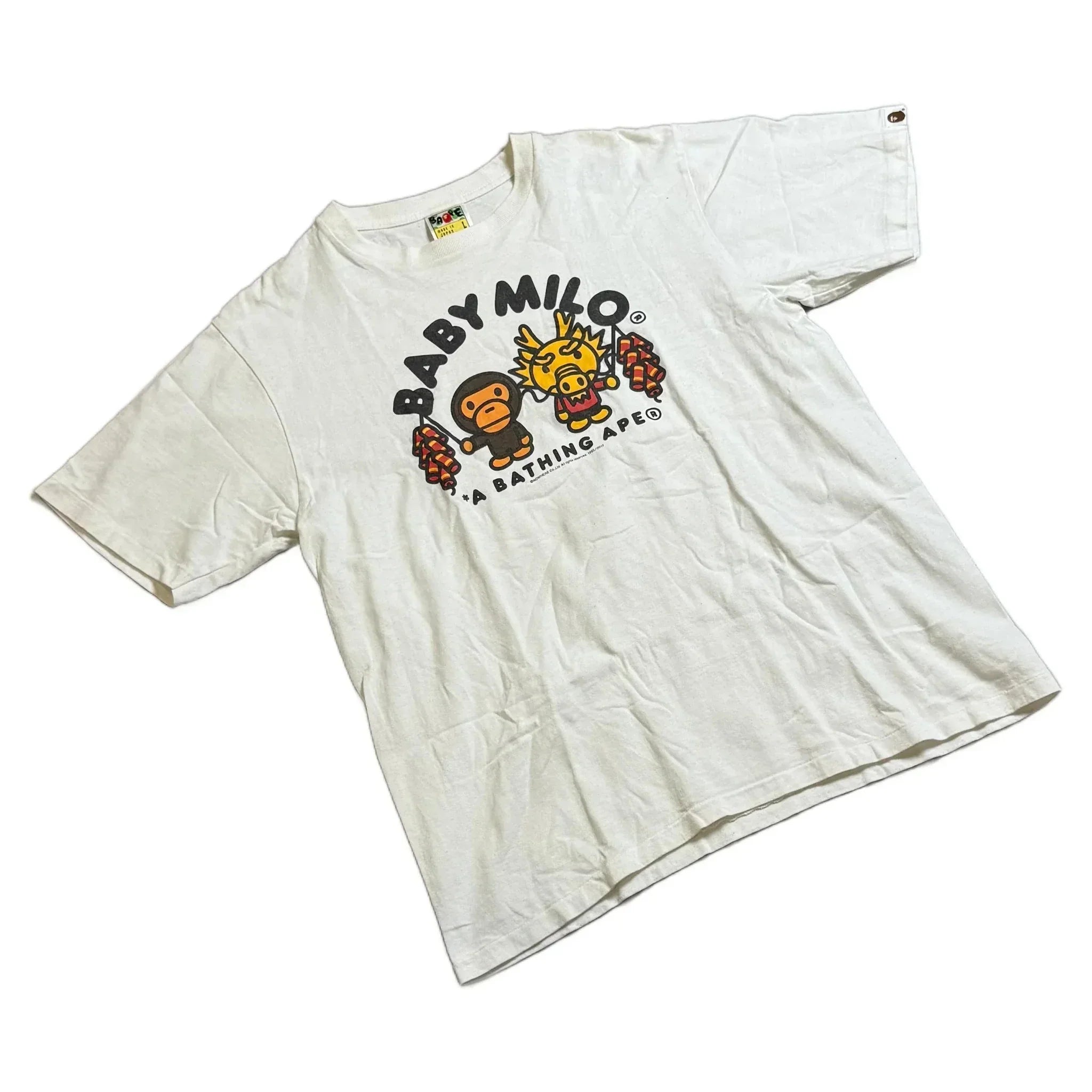 White A Bathing Ape (BAPE) Tee - L | The Streetwear Studio