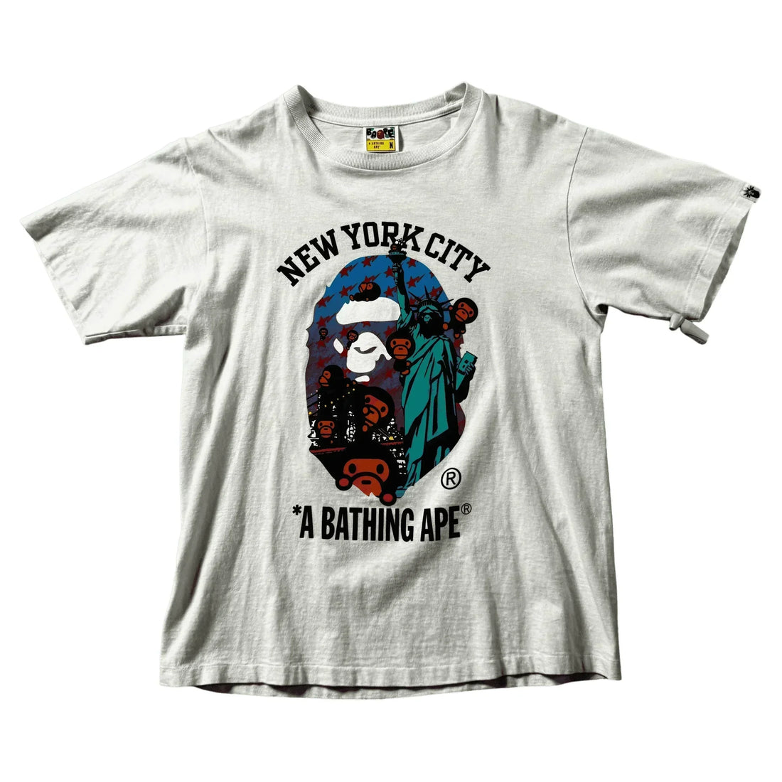 White A Bathing Ape (BAPE) Tee - M | The Streetwear Studio