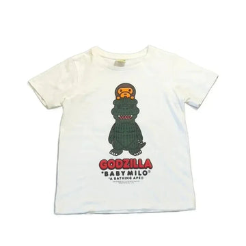 White A Bathing Ape (BAPE) x Godzilla Tee - S | The Streetwear Studio