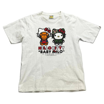 White A Bathing Ape (BAPE) x Hello Kitty Tee - L | The Streetwear Studio