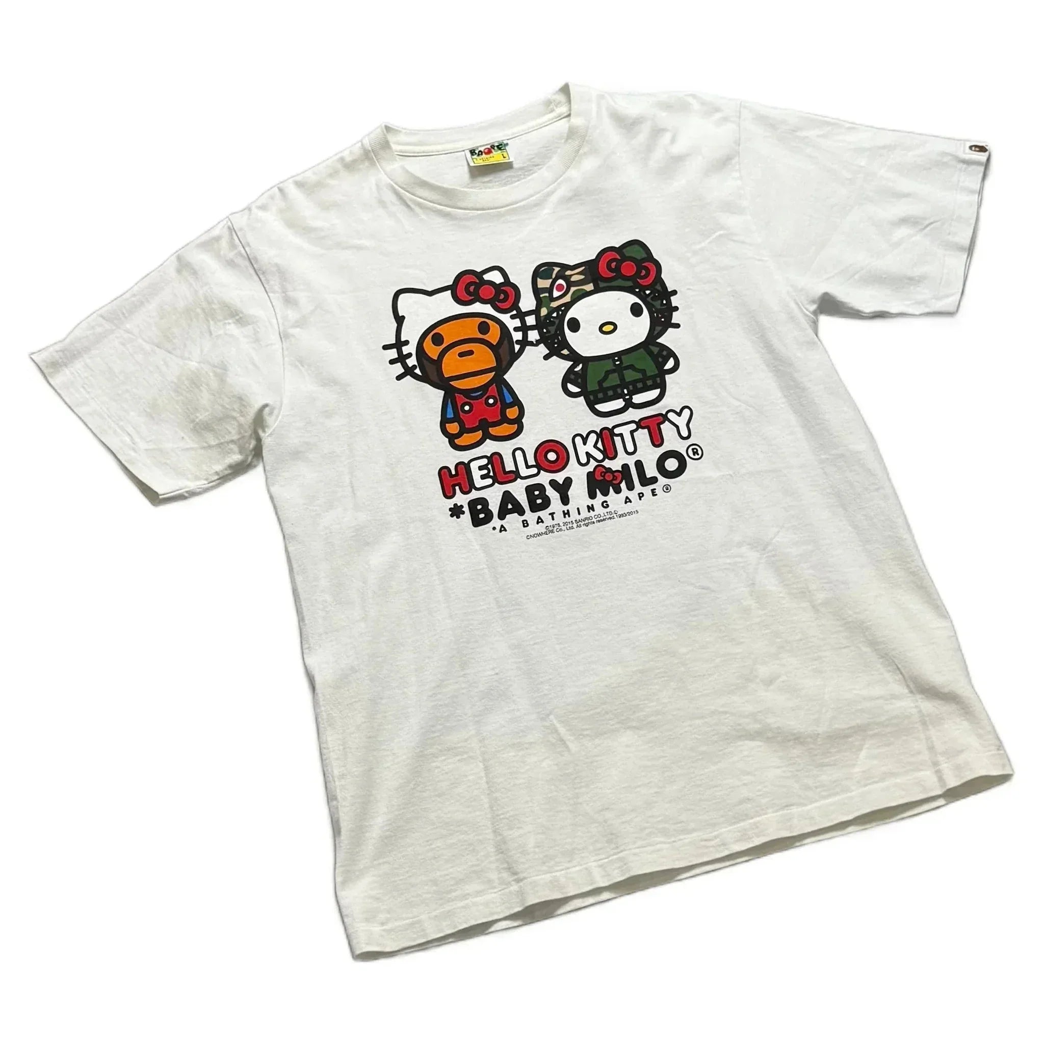 White A Bathing Ape (BAPE) x Hello Kitty Tee - L | The Streetwear Studio