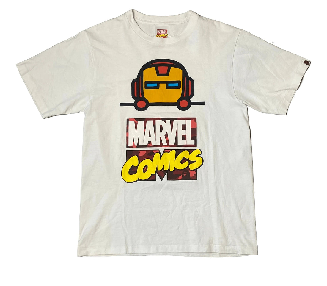 White A Bathing Ape (BAPE) x Marvel Tee - M | The Streetwear Studio