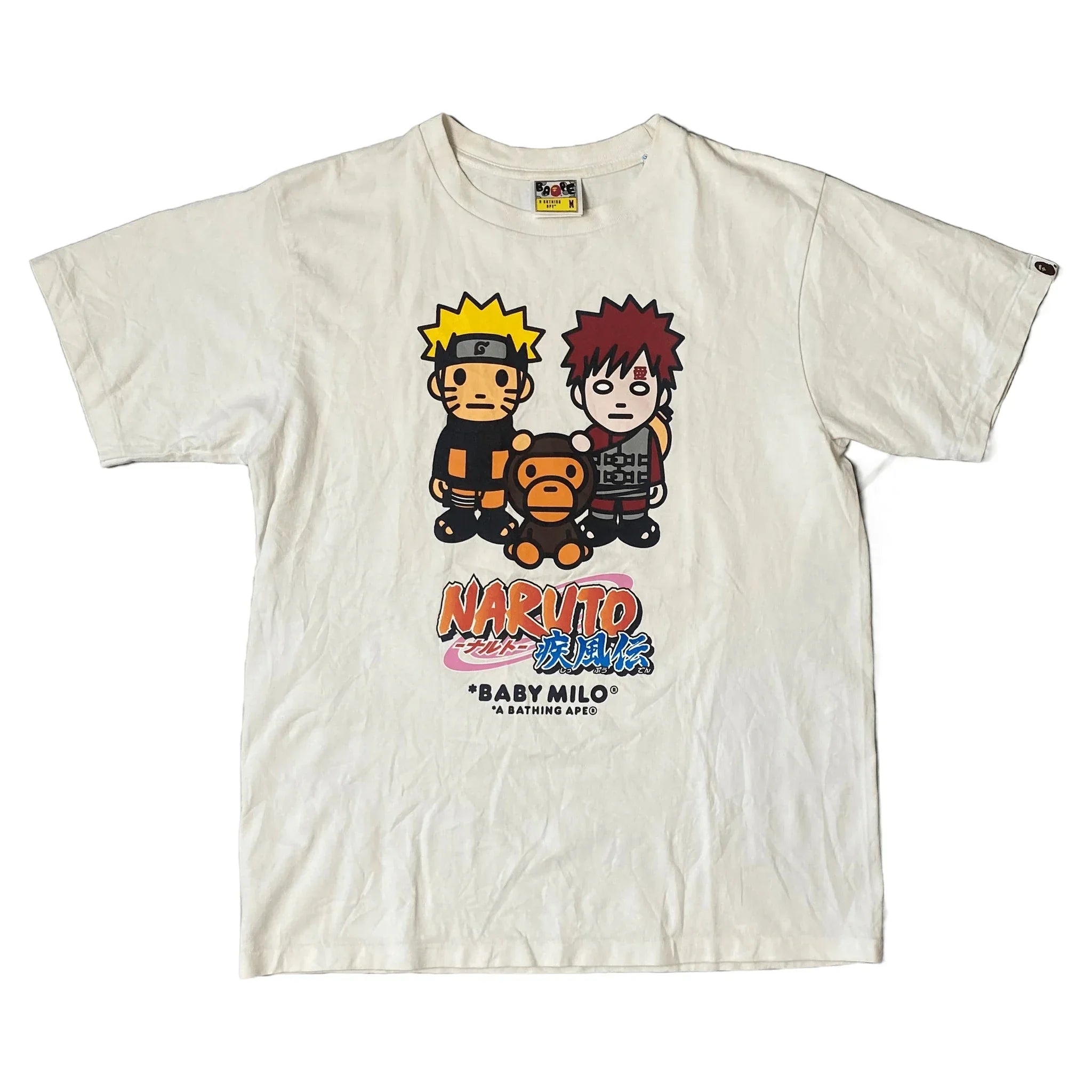 White A Bathing Ape (BAPE) x Naruto Tee - M | The Streetwear Studio