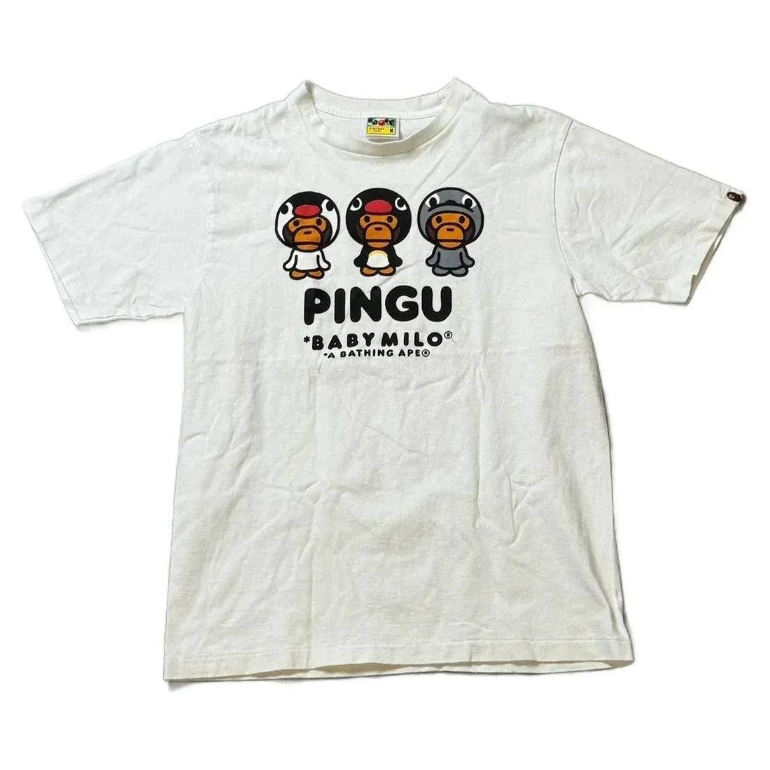 White A Bathing Ape (BAPE) x Pingu Tee - M | The Streetwear Studio