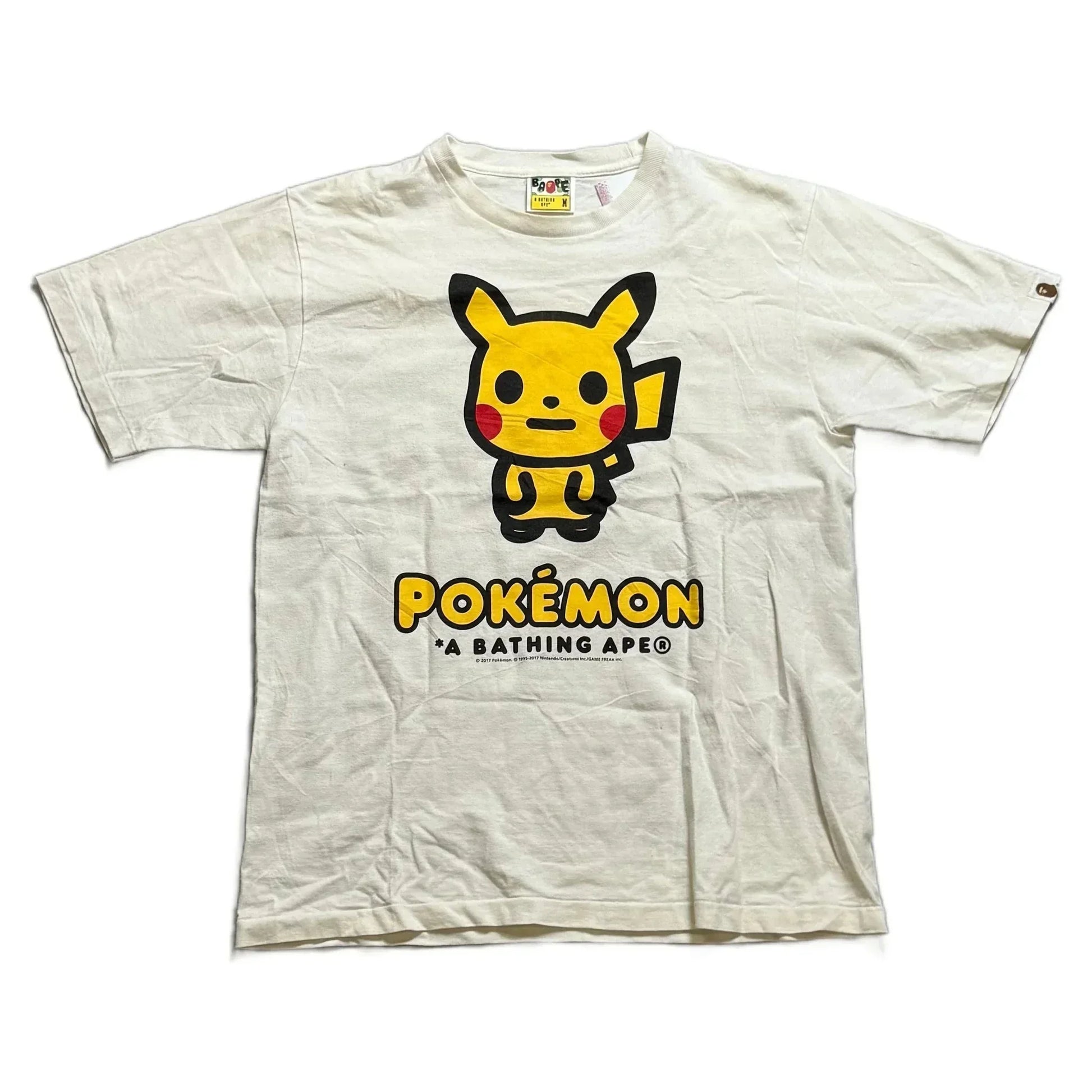 White A Bathing Ape (BAPE) x Pokemon Tee - M | The Streetwear Studio