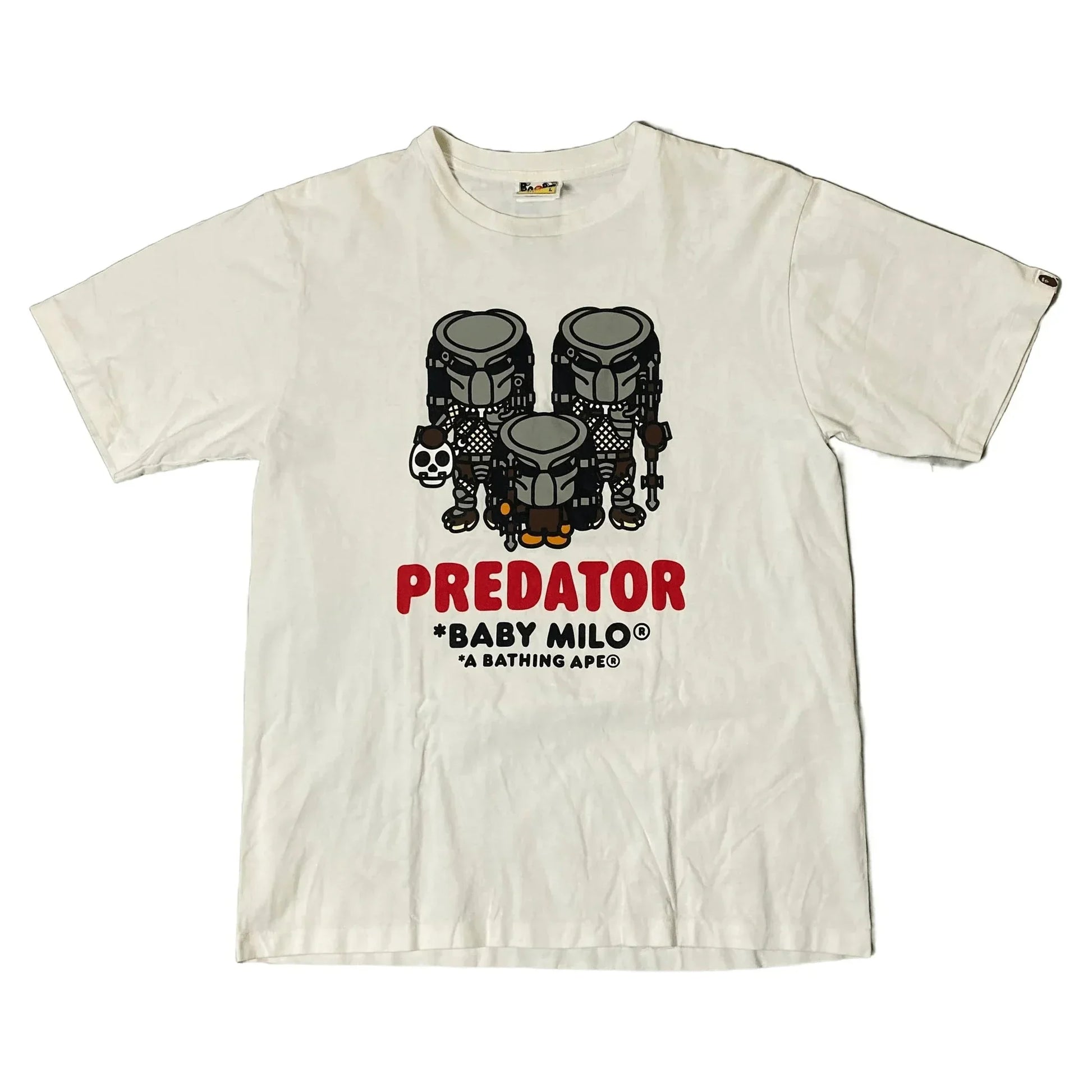 White A Bathing Ape (BAPE) x Predator Tee - L | The Streetwear Studio