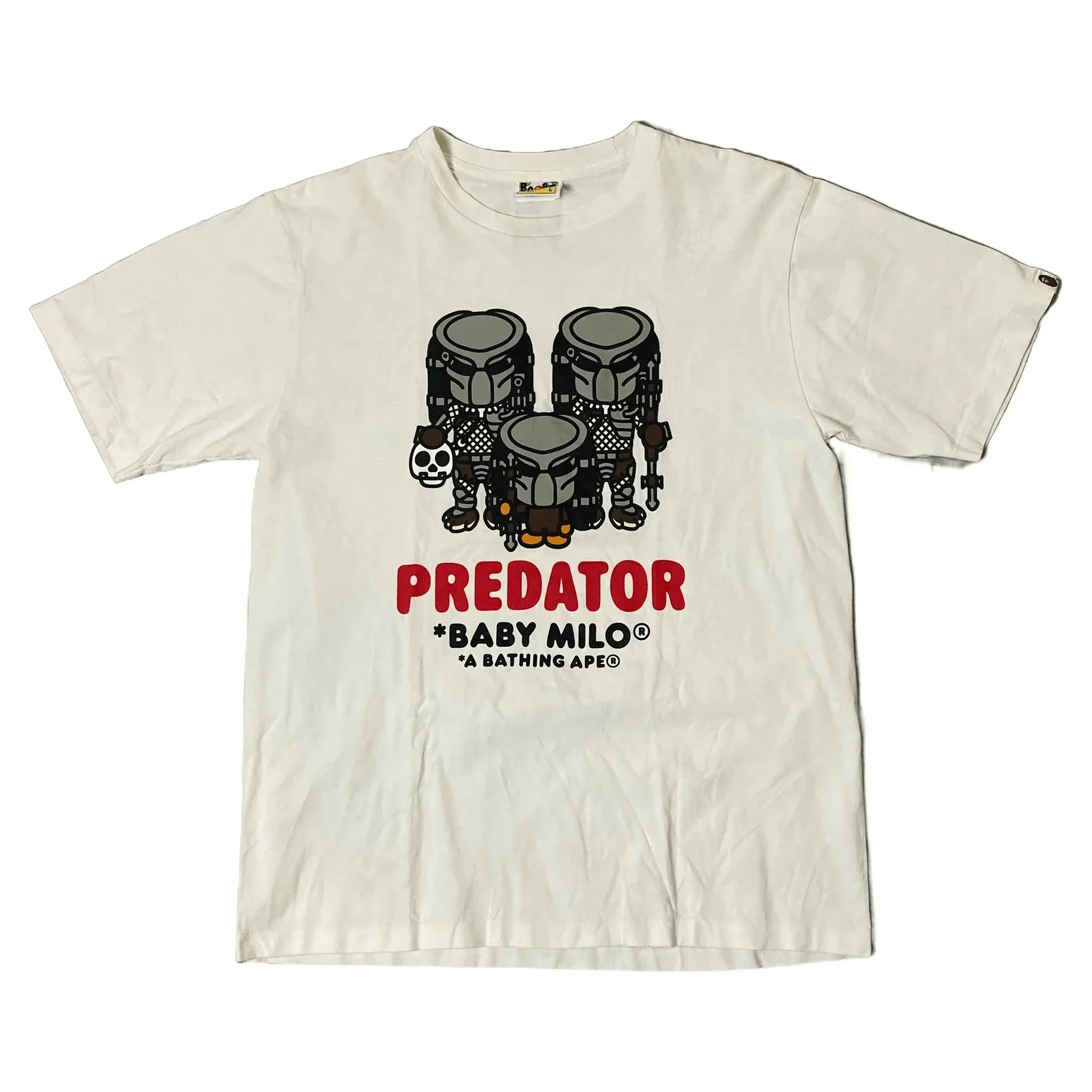 White A Bathing Ape (BAPE) x Predator Tee - L | The Streetwear Studio