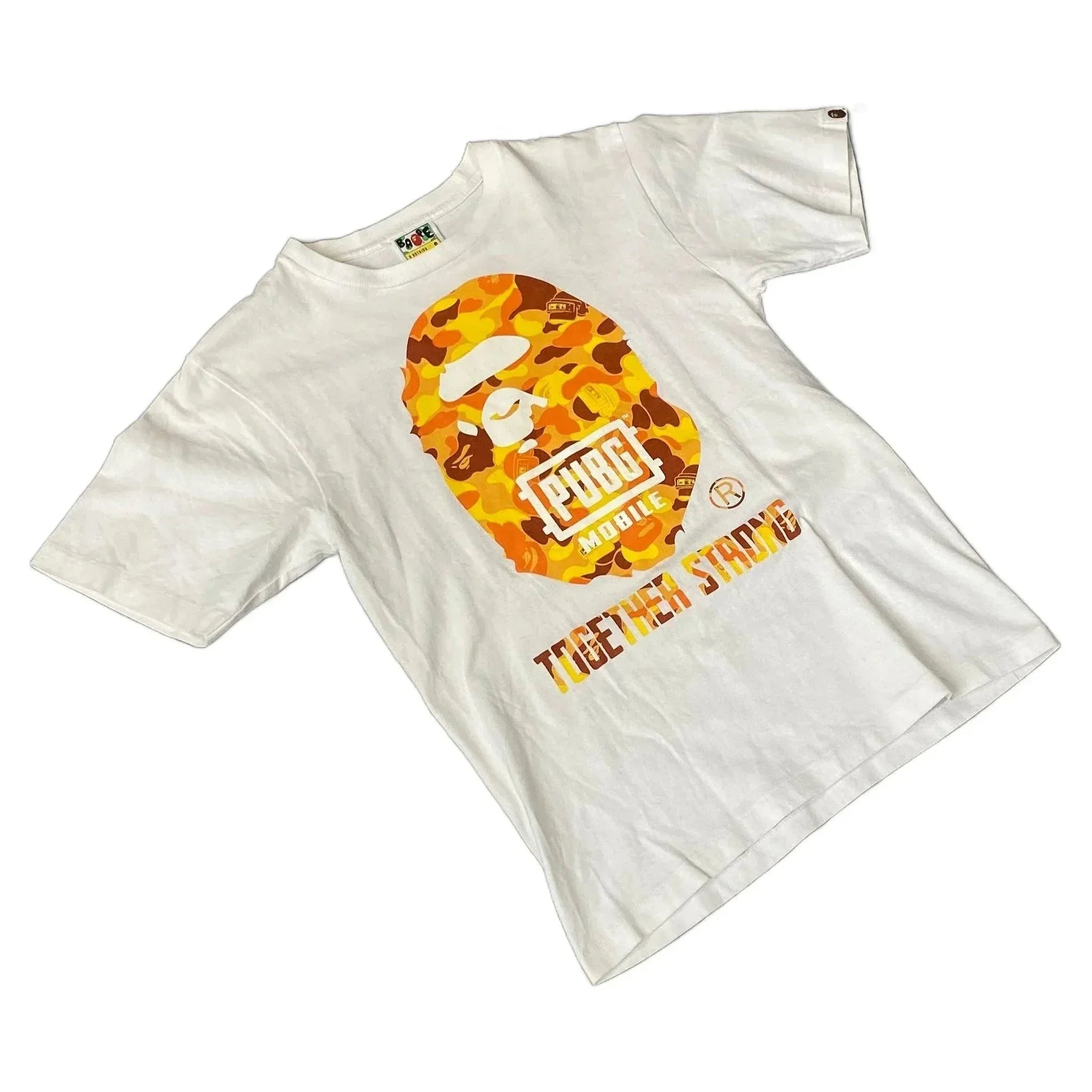 White A Bathing Ape (BAPE) x PUBG Tee - S | The Streetwear Studio