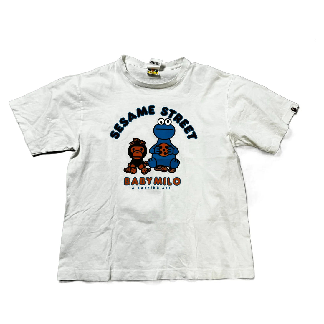 White A Bathing Ape (BAPE) x Sesame Street Tee - L | The Streetwear Studio