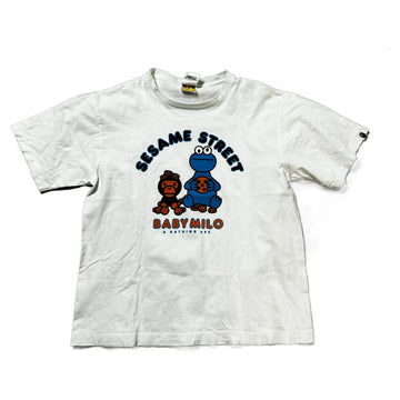 White A Bathing Ape (BAPE) x Sesame Street Tee - L | The Streetwear Studio
