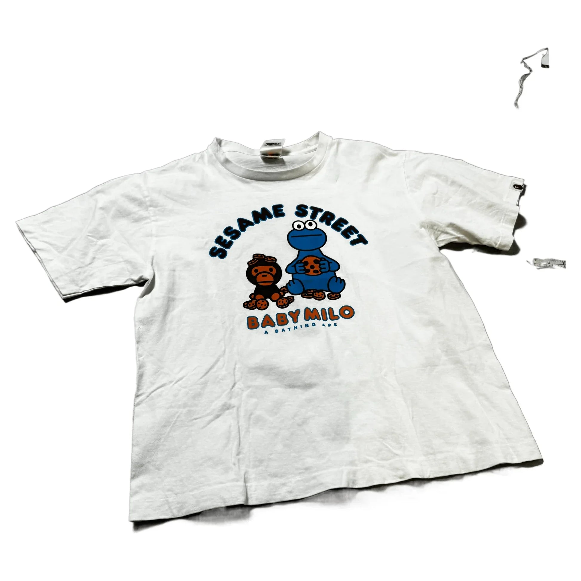 White A Bathing Ape (BAPE) x Sesame Street Tee - L | The Streetwear Studio