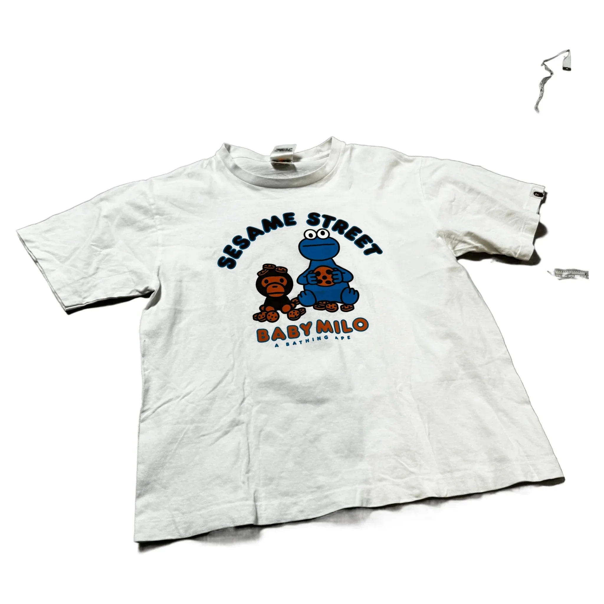 White A Bathing Ape (BAPE) x Sesame Street Tee - L | The Streetwear Studio