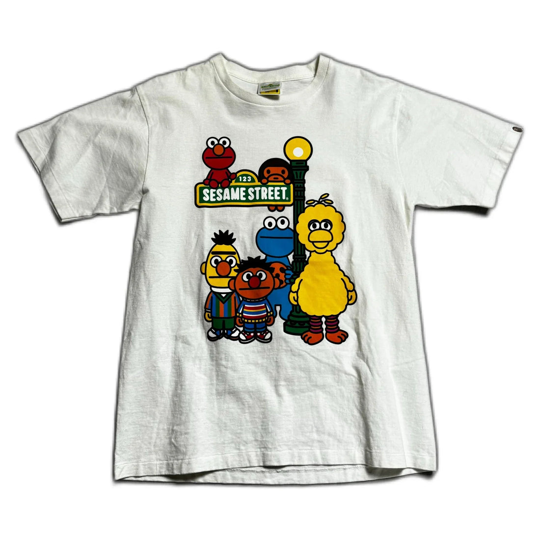 White A Bathing Ape (BAPE) x Sesame Street Tee - M | The Streetwear Studio