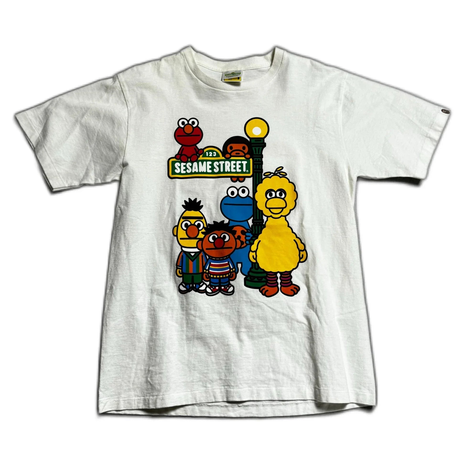 White A Bathing Ape (BAPE) x Sesame Street Tee - M | The Streetwear Studio