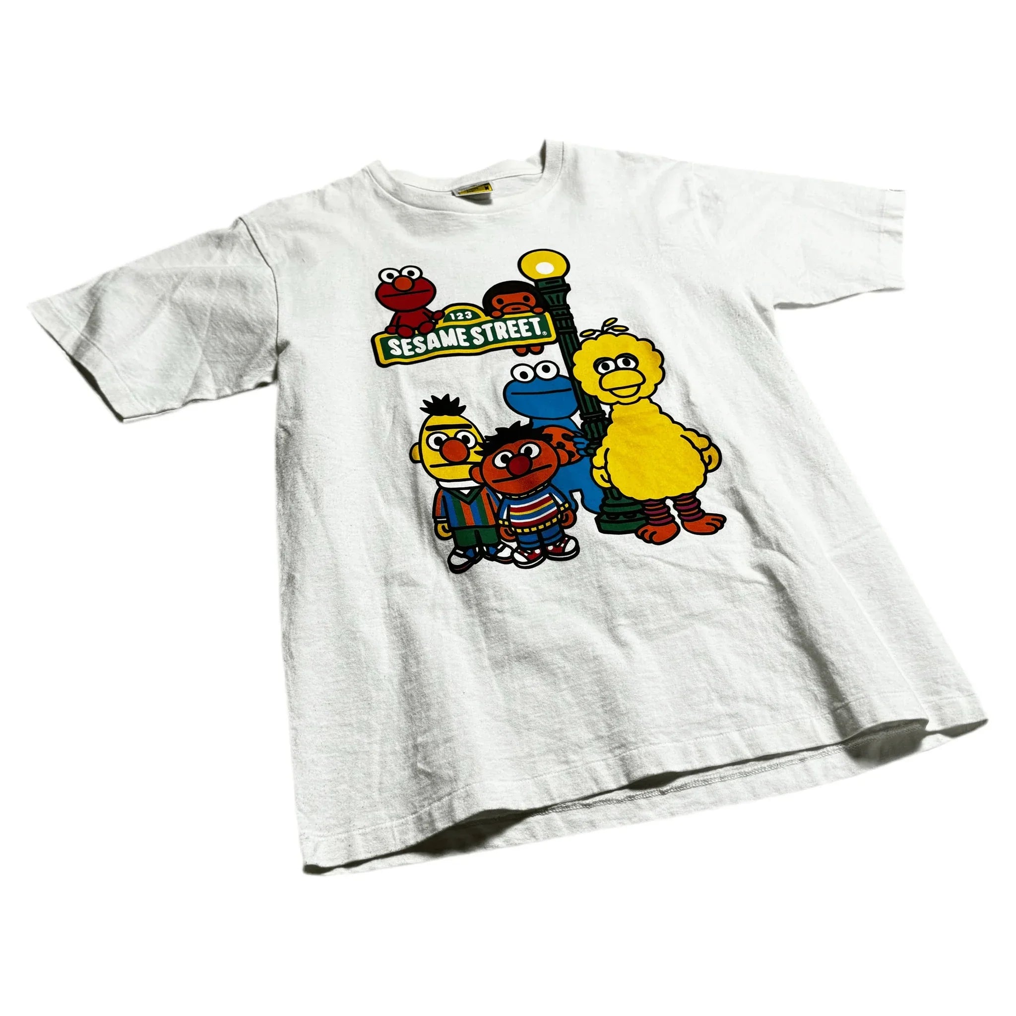 White A Bathing Ape (BAPE) x Sesame Street Tee - M | The Streetwear Studio