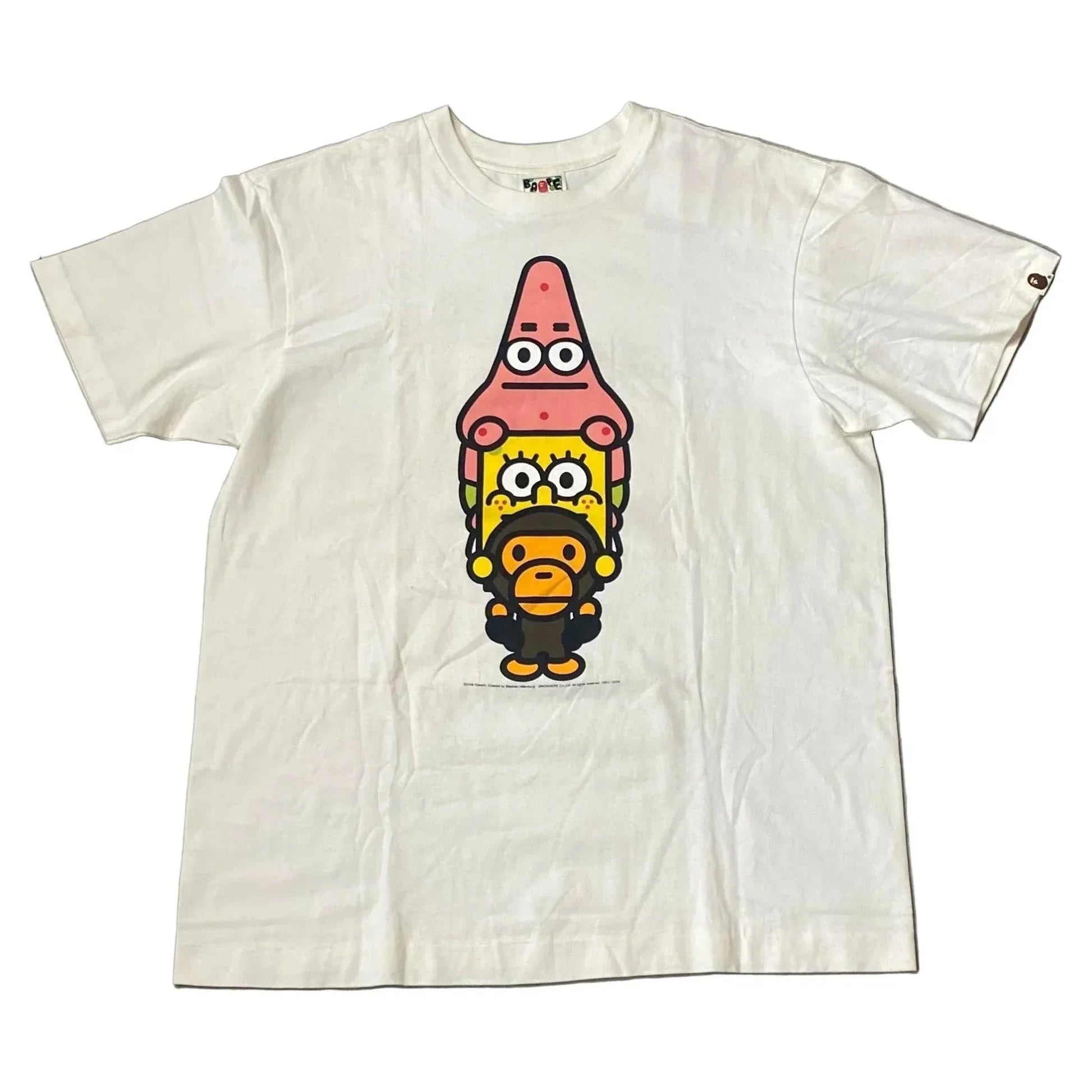 White A Bathing Ape (BAPE) x Spongebob Tee - L | The Streetwear Studio