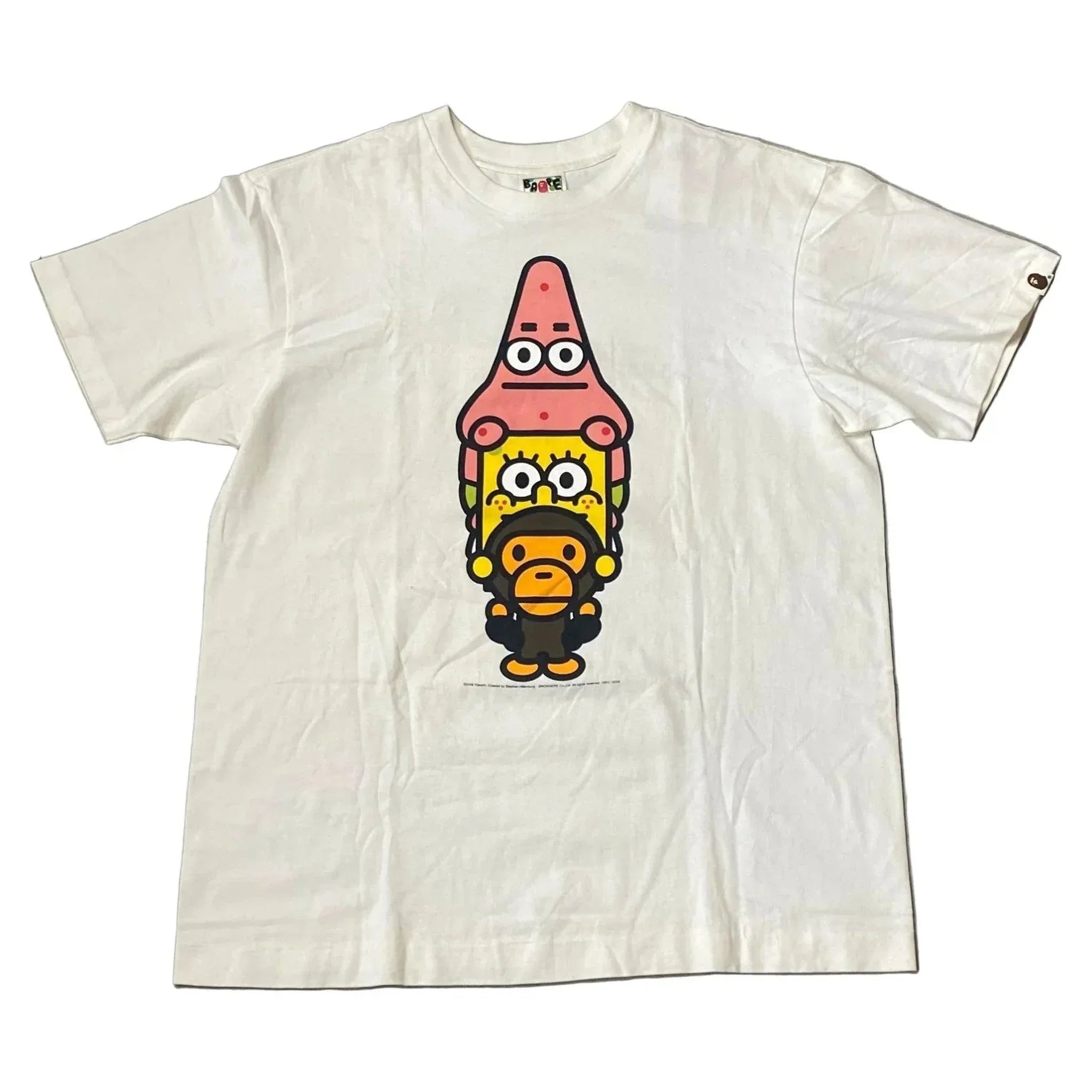White A Bathing Ape (BAPE) x Spongebob Tee - L | The Streetwear Studio