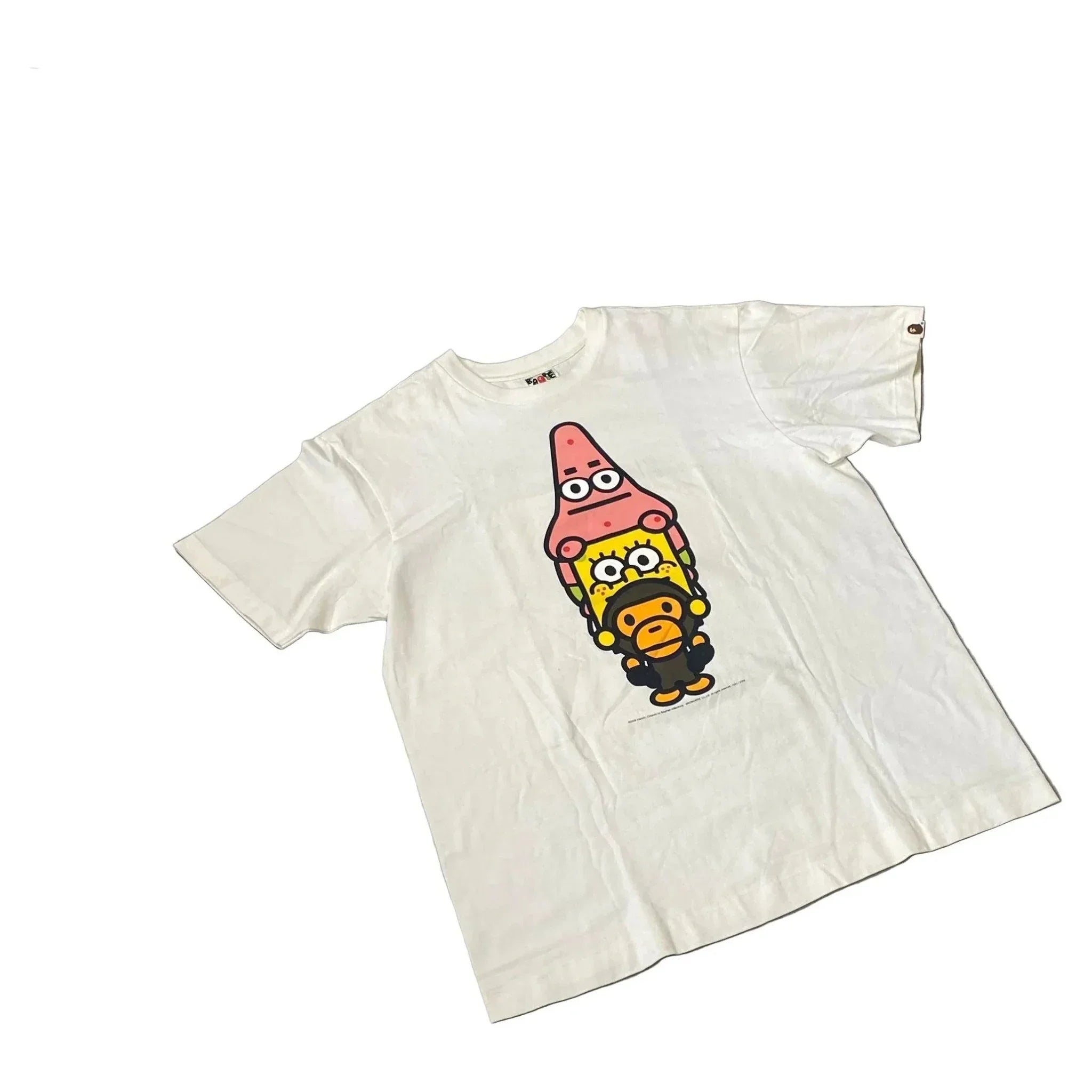 White A Bathing Ape (BAPE) x Spongebob Tee - L | The Streetwear Studio