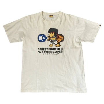 White A Bathing Ape (BAPE) x Street Fighter Tee - XL | The Streetwear Studio