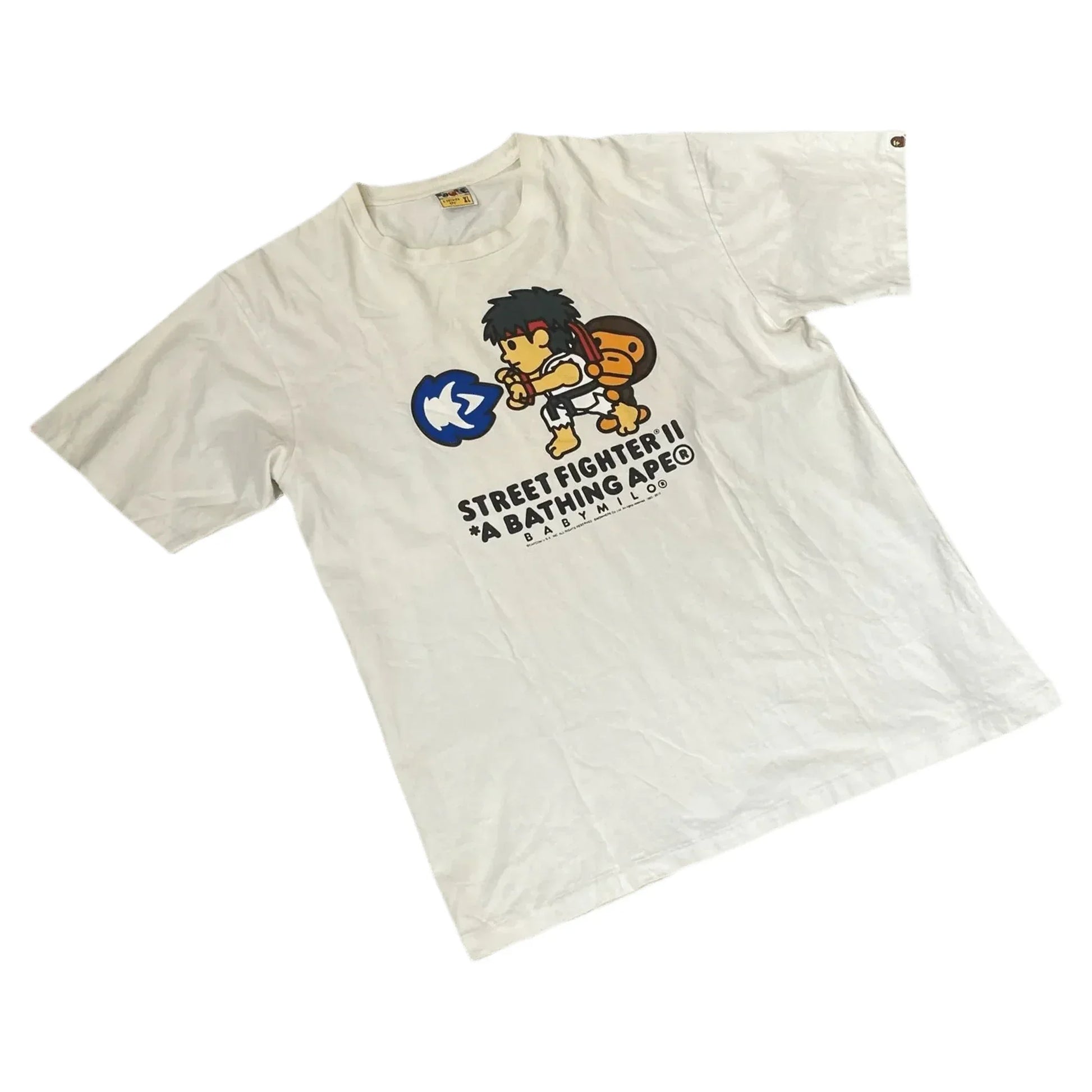 White A Bathing Ape (BAPE) x Street Fighter Tee - XL | The Streetwear Studio