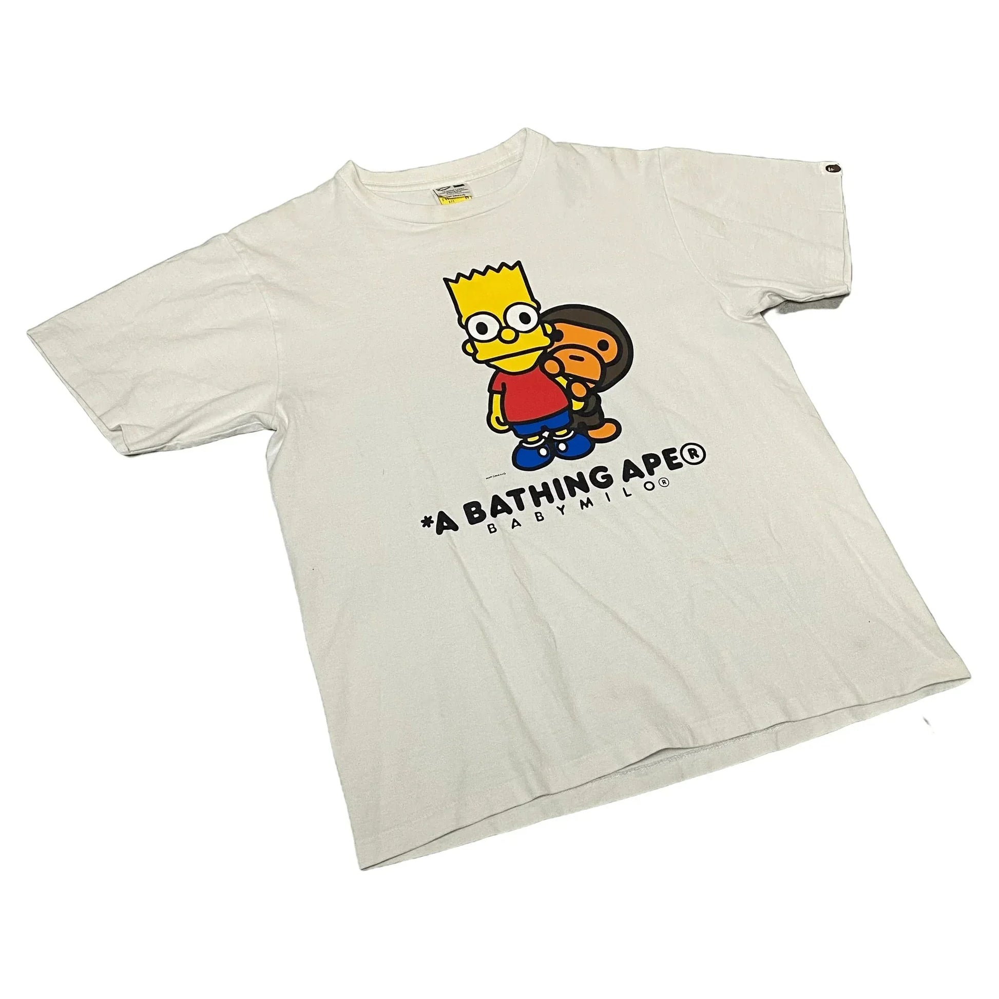 White A Bathing Ape (BAPE) x The Simpsons Tee - M | The Streetwear Studio