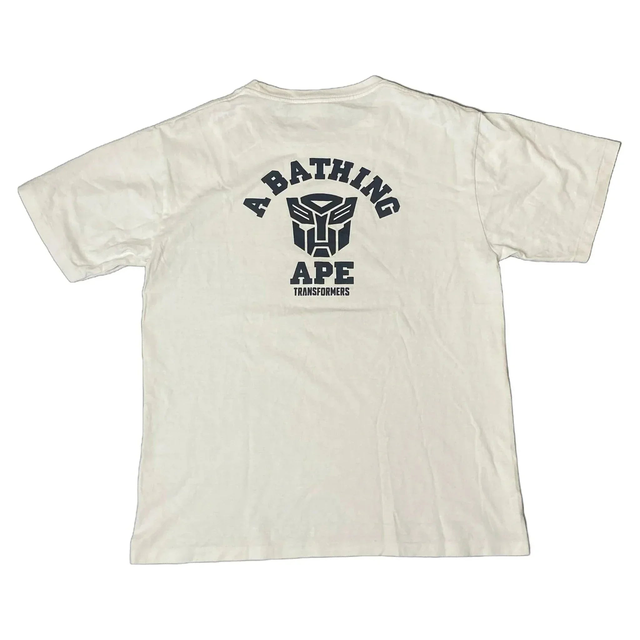 White A Bathing Ape (BAPE) x Transformers Tee - L | The Streetwear Studio
