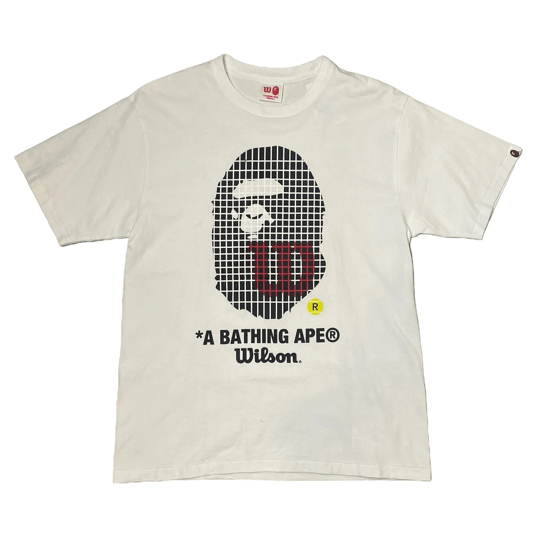 White A Bathing Ape (BAPE) x Wilson Tee - L | The Streetwear Studio