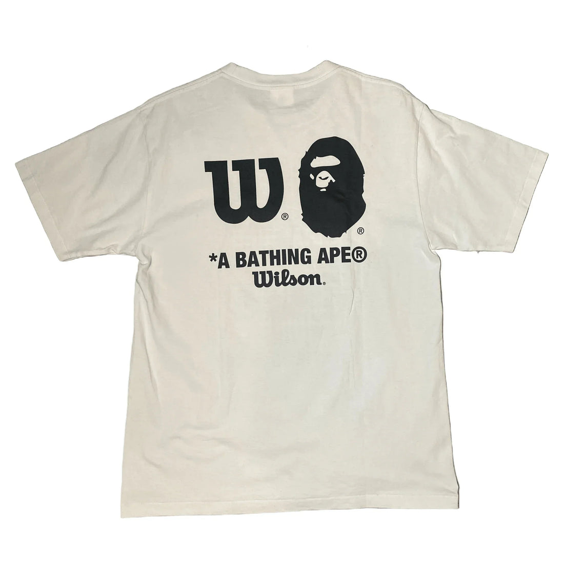 White A Bathing Ape (BAPE) x Wilson Tee - L | The Streetwear Studio