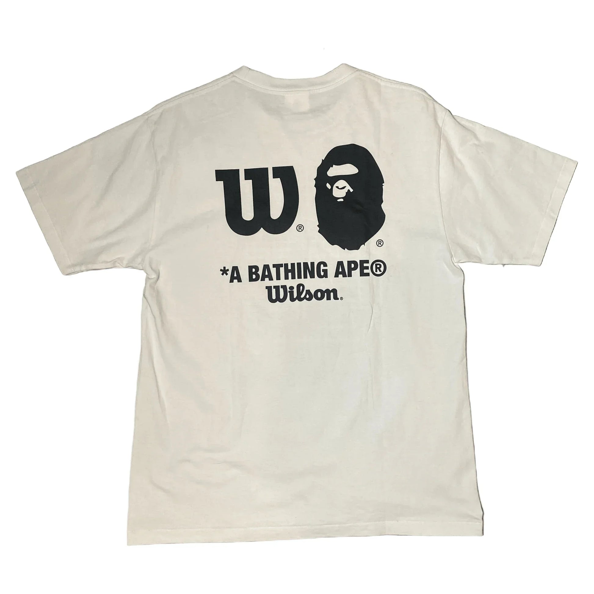 White A Bathing Ape (BAPE) x Wilson Tee - L | The Streetwear Studio
