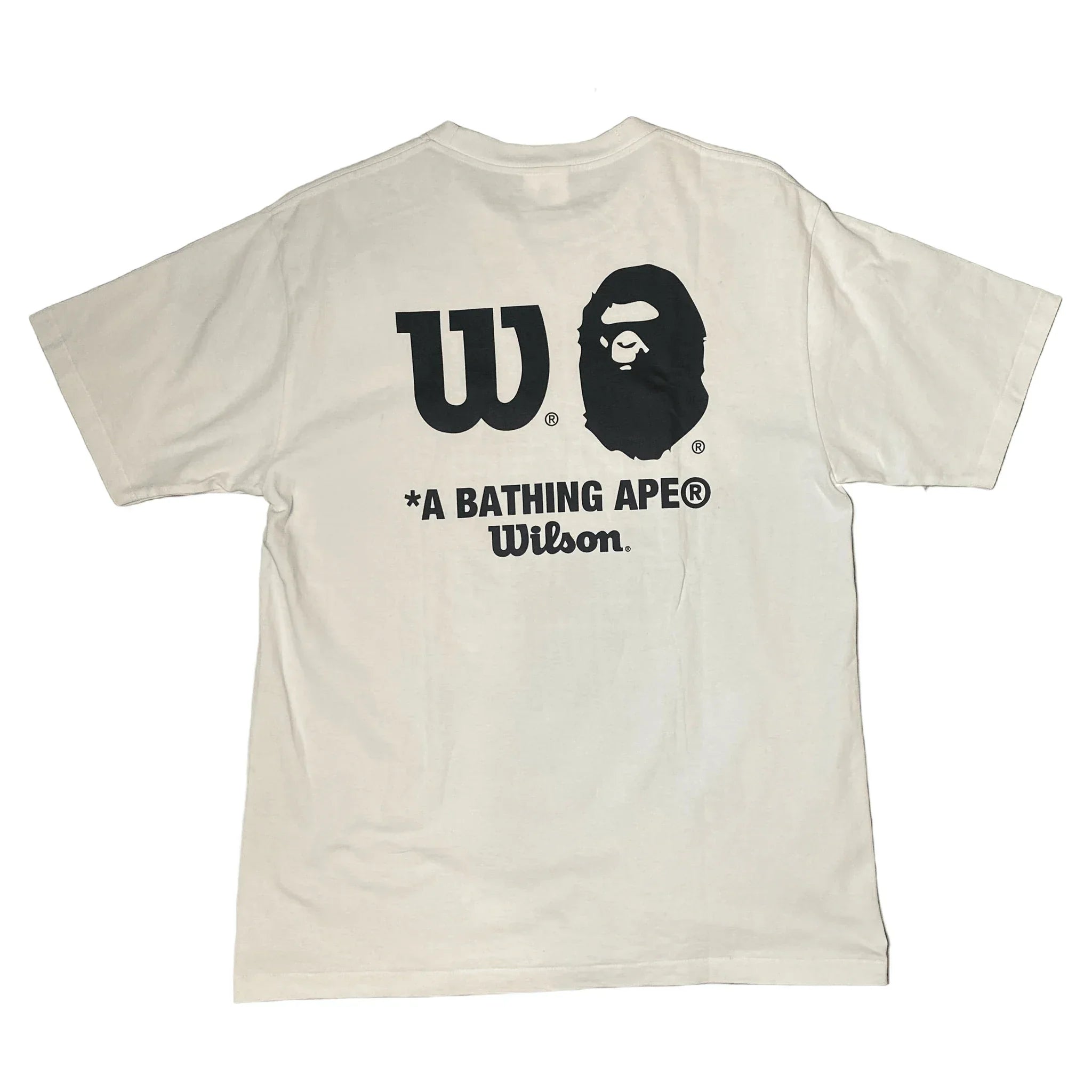 White A Bathing Ape (BAPE) x Wilson Tee - L | The Streetwear Studio