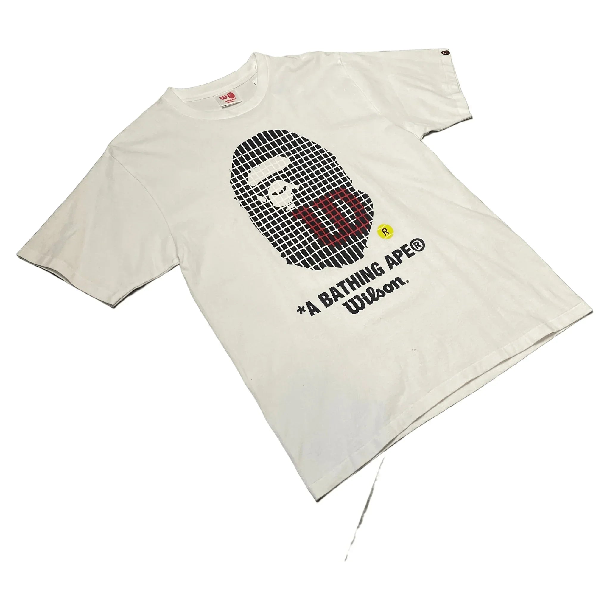 White A Bathing Ape (BAPE) x Wilson Tee - L | The Streetwear Studio