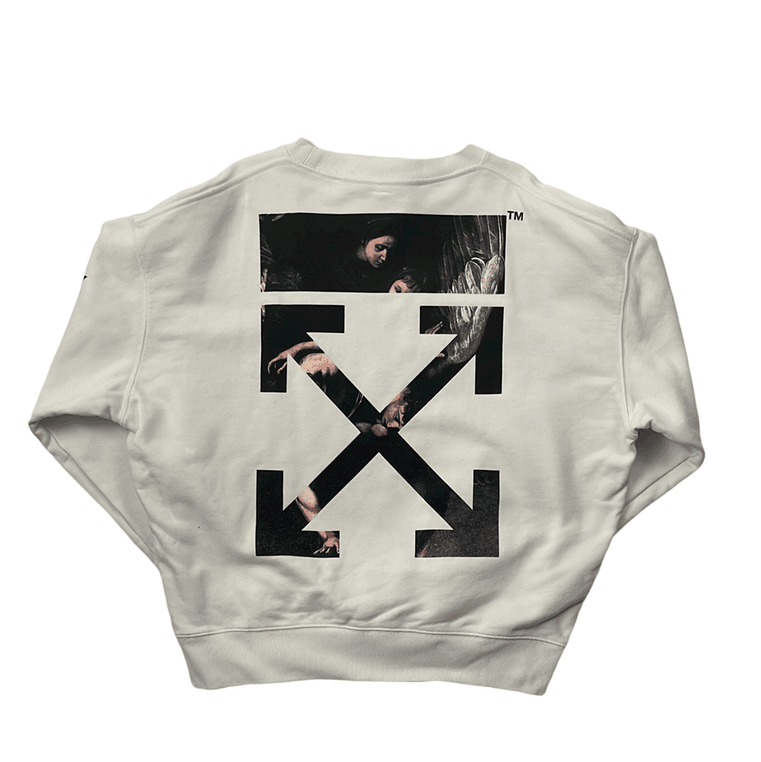 White + Black Off-White Sweatshirt - Small - The Streetwear Studio