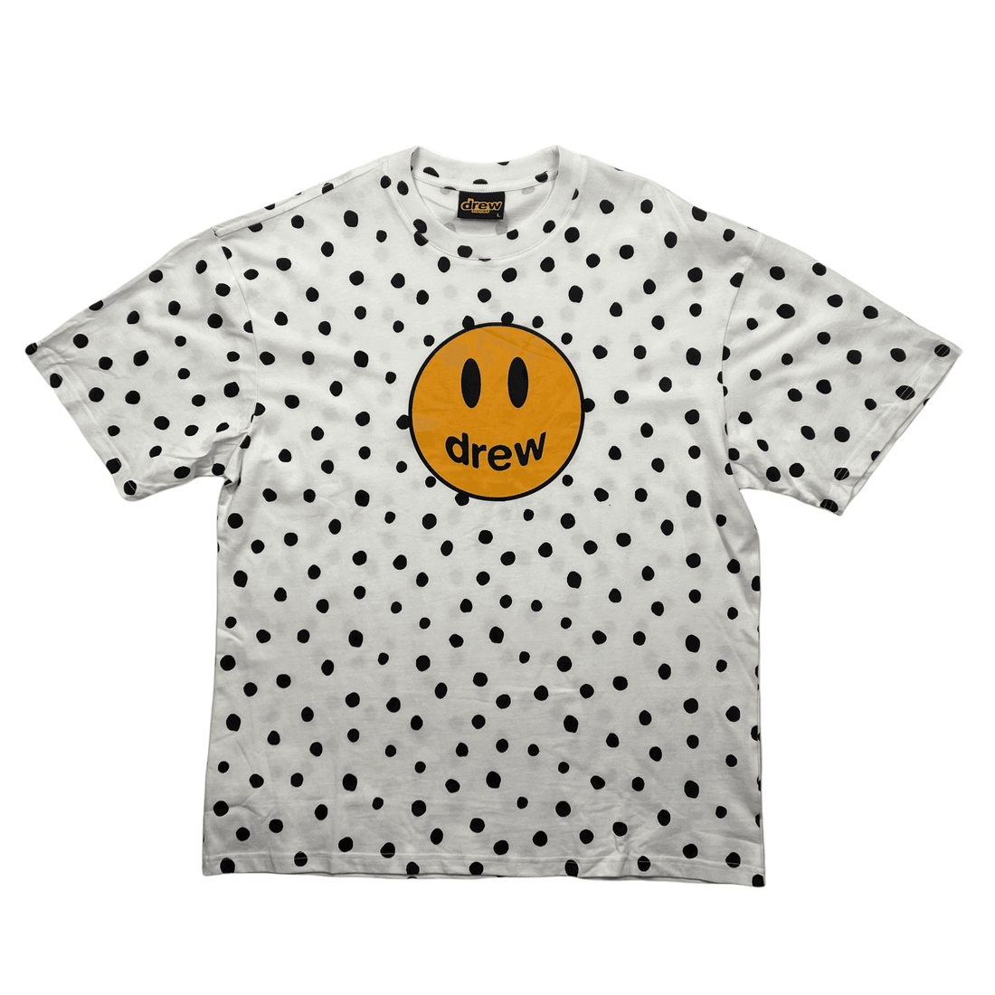 White + Black Polka Dot Drew House Tee - Large - The Streetwear Studio