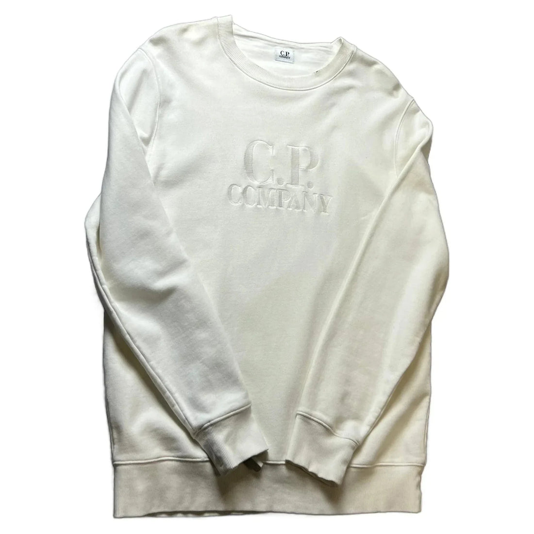 White CP Company Sweatshirt - XL | The Streetwear Studio