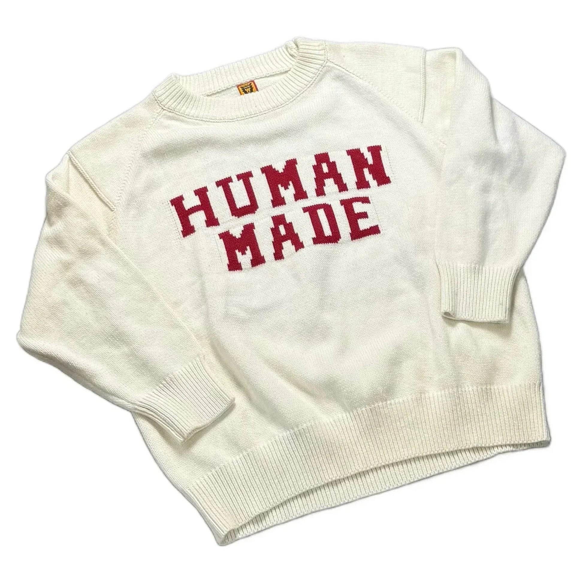 White Human Made Knitted Sweatshirt - M | The Streetwear Studio