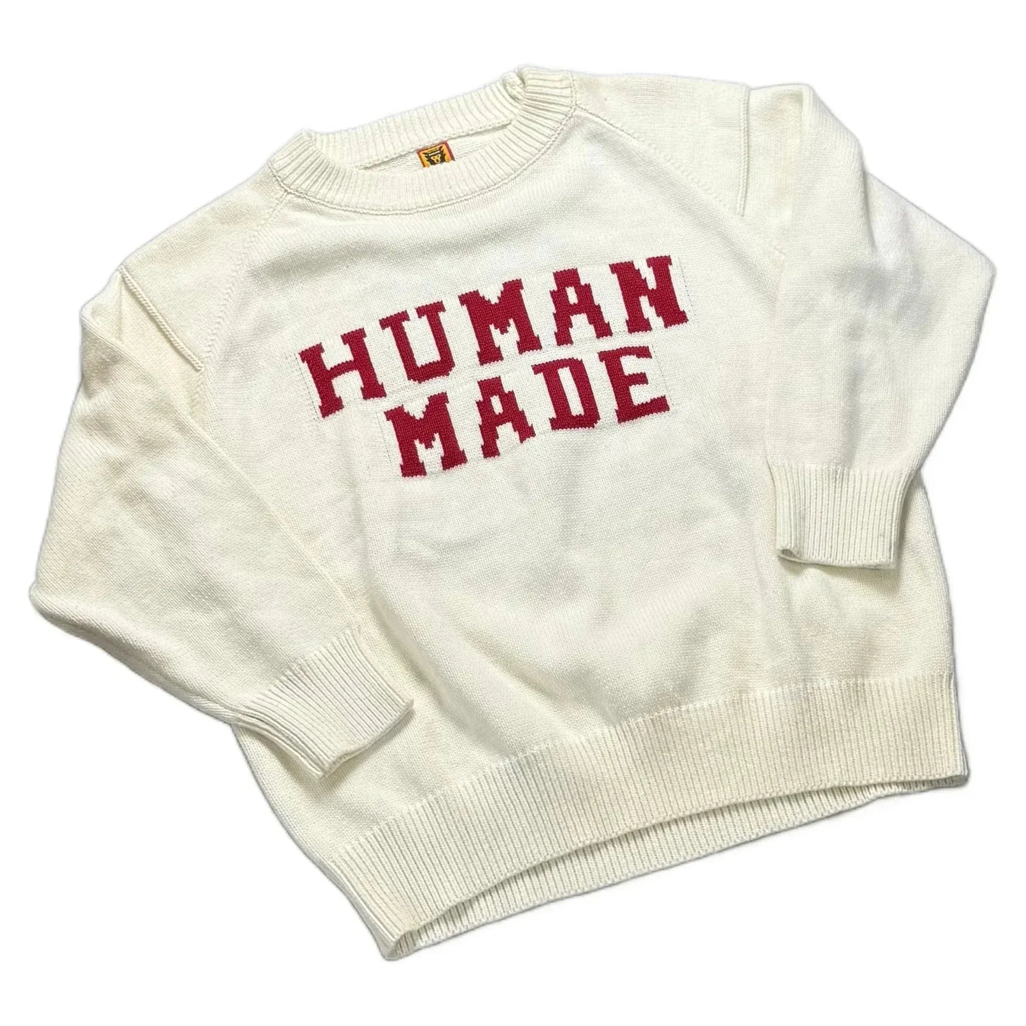 White Human Made Knitted Sweatshirt - M | The Streetwear Studio