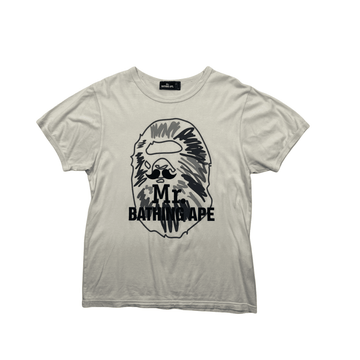 White Mr Bathing Ape (BAPE) Tee - Small - The Streetwear Studio